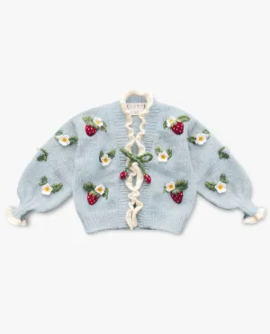 Strawberries Cardigan | Blue