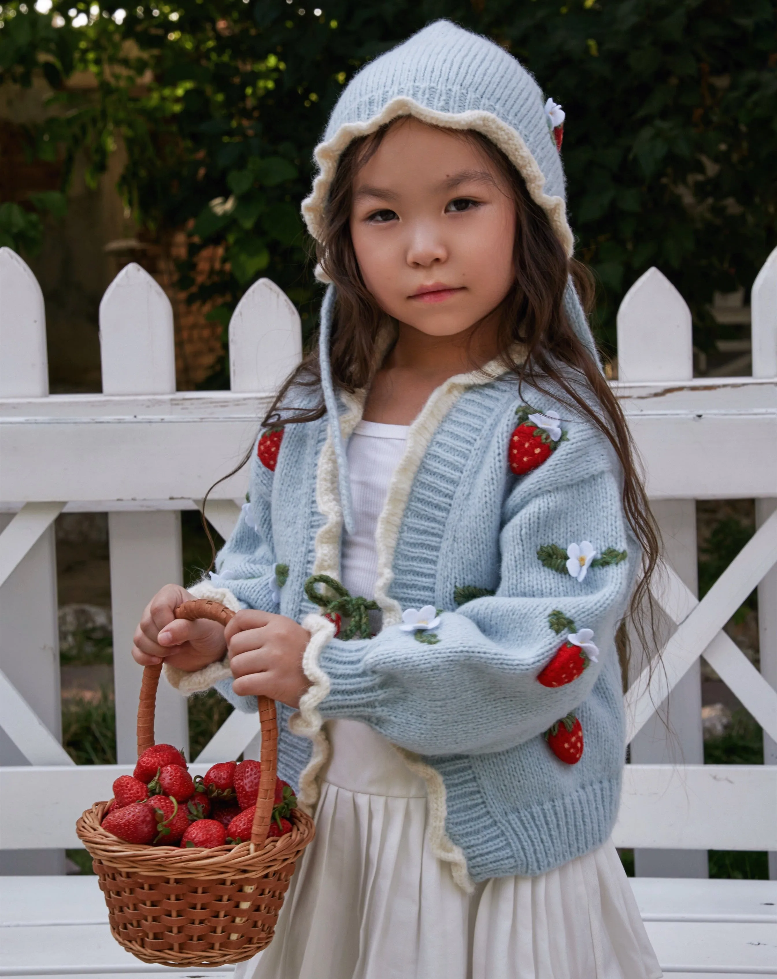 Strawberries Cardigan | Blue
