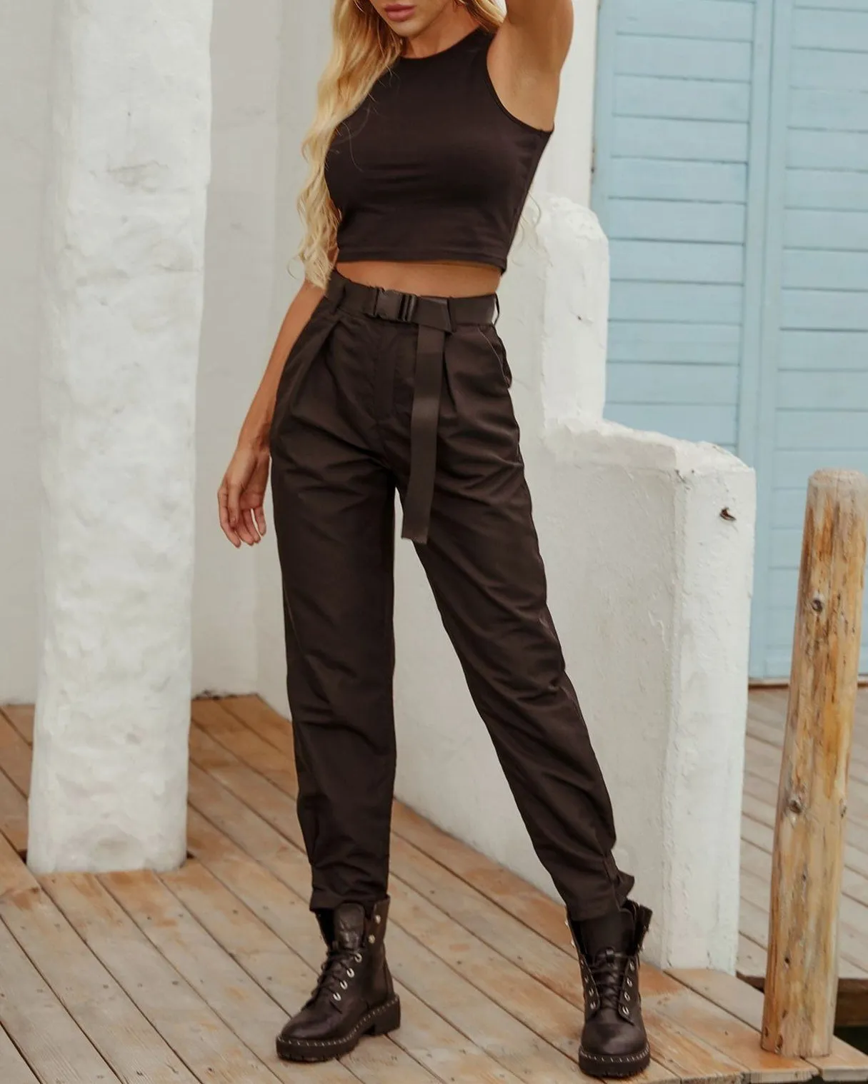 Streetwear Black Cargo Pants