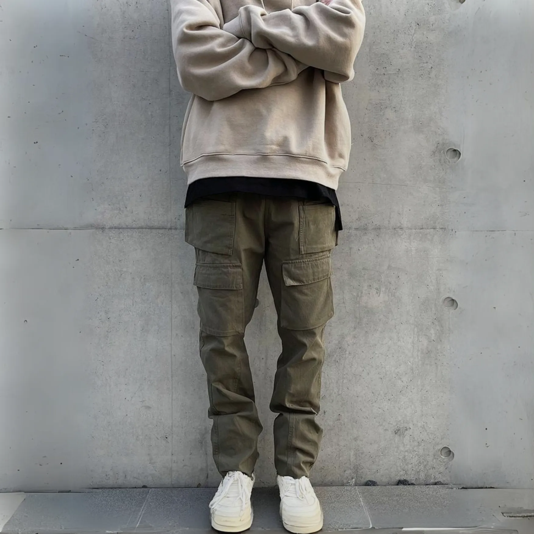 Streetwear Camo Green Cargo Pants x Mens Cargo Pants
