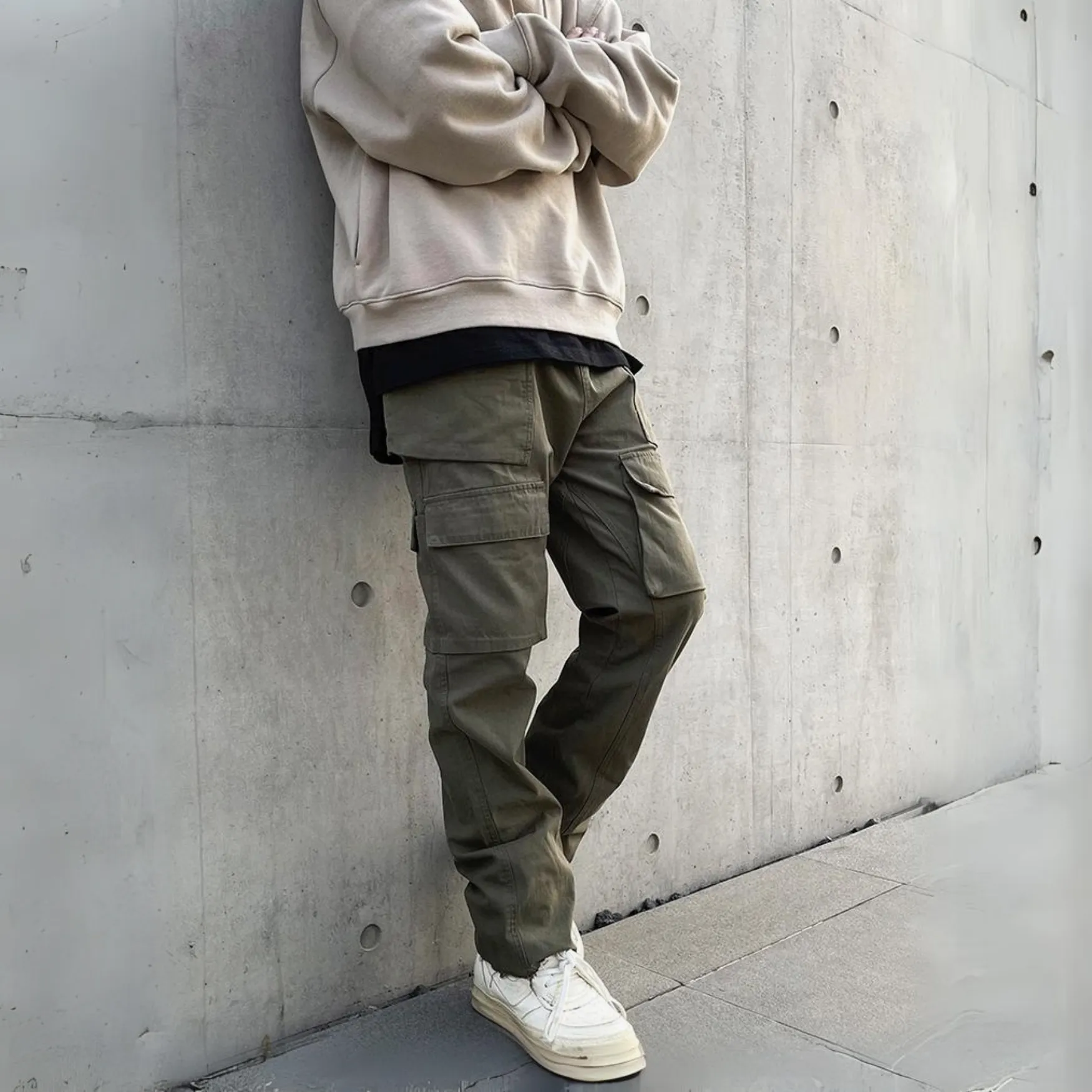 Streetwear Camo Green Cargo Pants x Mens Cargo Pants