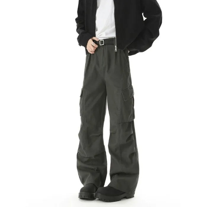 Stylish Belted-Waisted Cargo Pant Featuring Patchwork Design