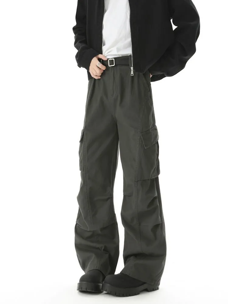 Stylish Belted-Waisted Cargo Pant Featuring Patchwork Design