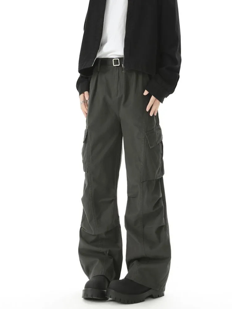 Stylish Belted-Waisted Cargo Pant Featuring Patchwork Design