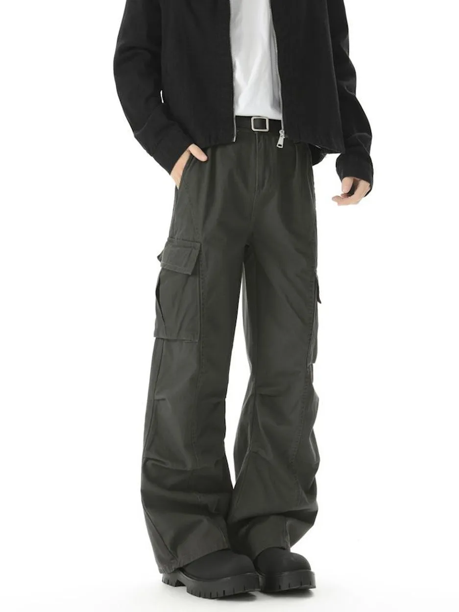 Stylish Belted-Waisted Cargo Pant Featuring Patchwork Design