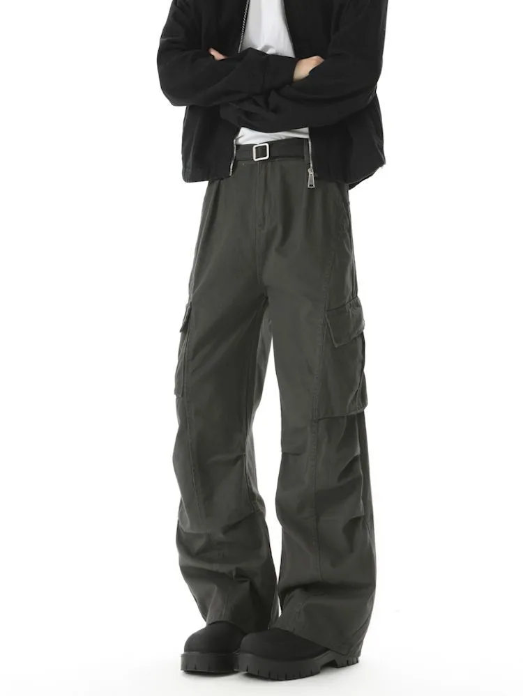 Stylish Belted-Waisted Cargo Pant Featuring Patchwork Design