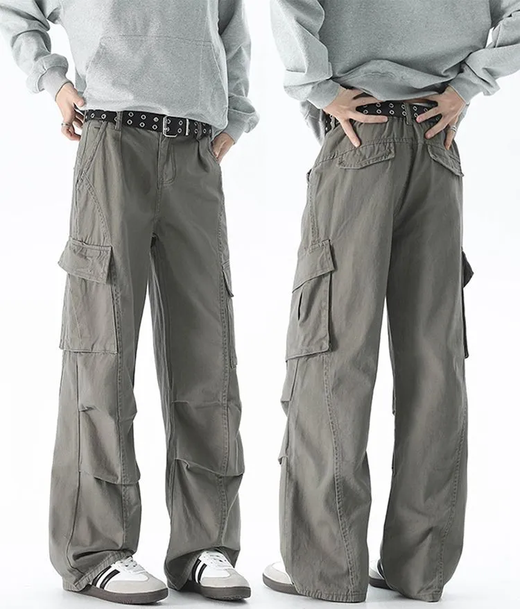 Stylish Belted-Waisted Cargo Pant Featuring Patchwork Design