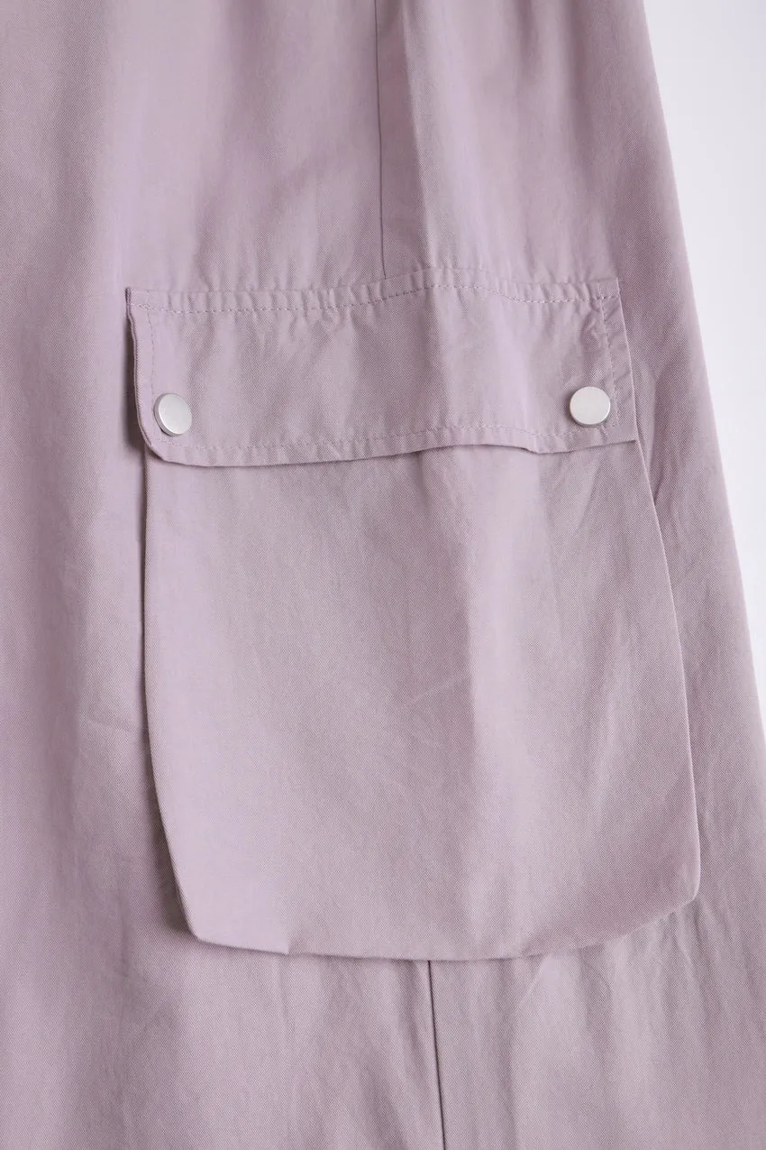 Stylish Solid Wide-Leg Cargo Pant for a Chic High-Street Look