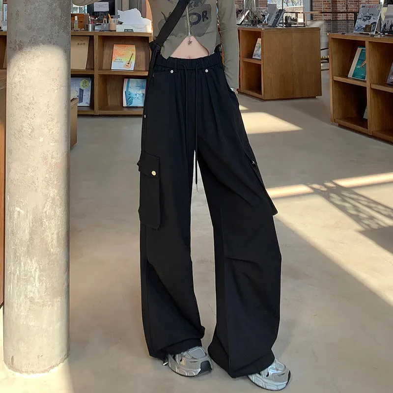 Stylish Solid Wide-Leg Cargo Pant for a Chic High-Street Look