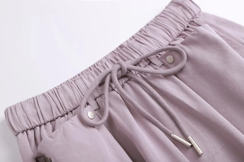 Stylish Solid Wide-Leg Cargo Pant for a Chic High-Street Look