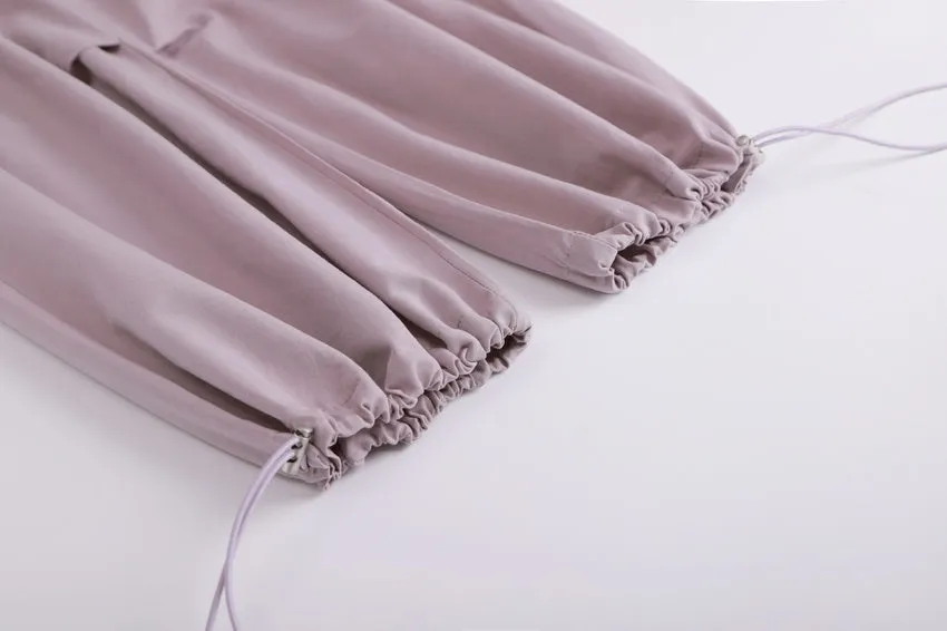 Stylish Solid Wide-Leg Cargo Pant for a Chic High-Street Look