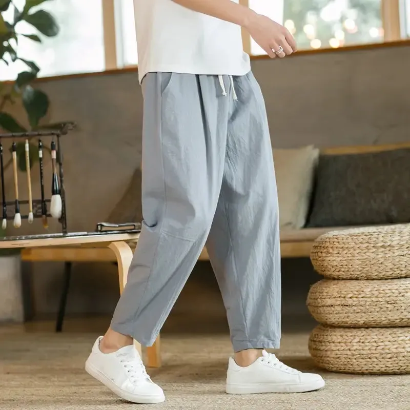 Summer Cotton Linen Casual Pants