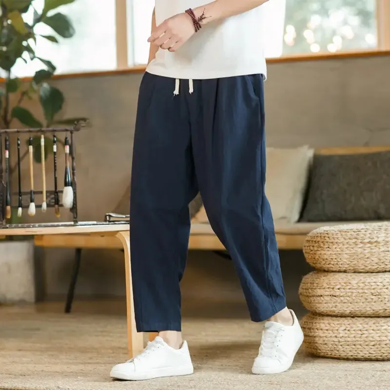 Summer Cotton Linen Casual Pants