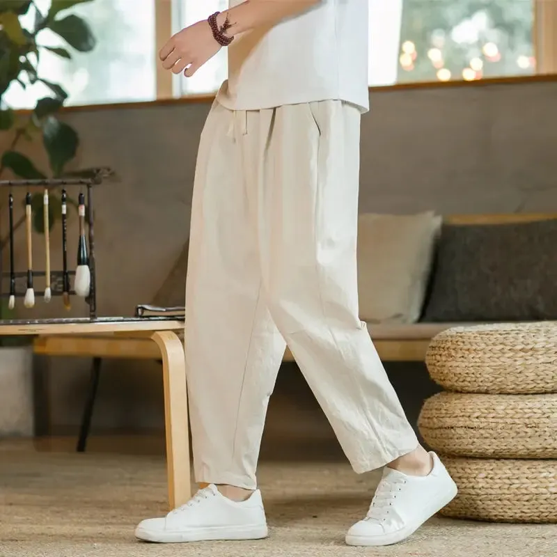Summer Cotton Linen Casual Pants