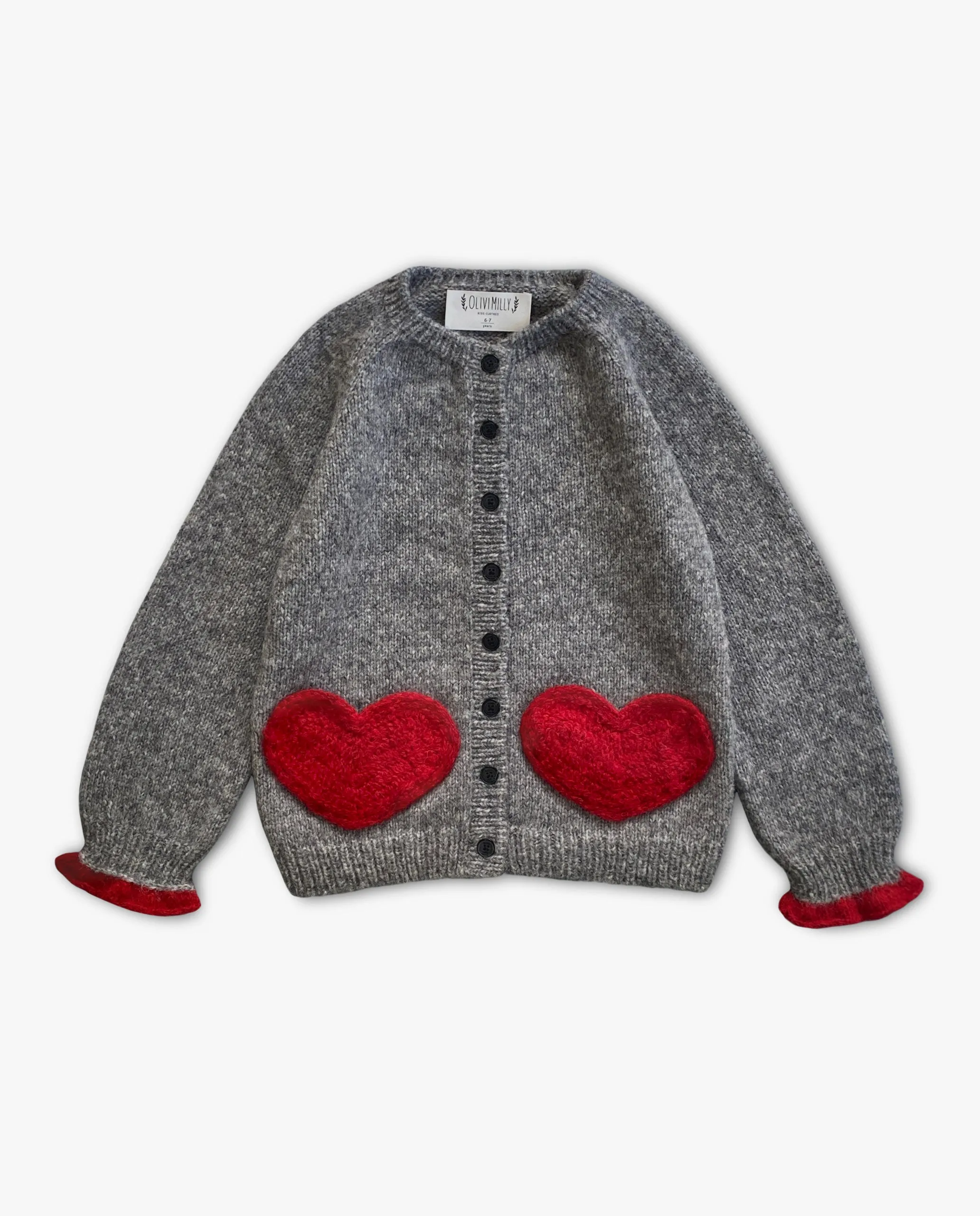 Sweet Heart cardigan | Red