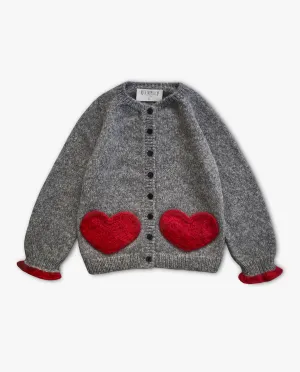 Sweet Heart cardigan | Red
