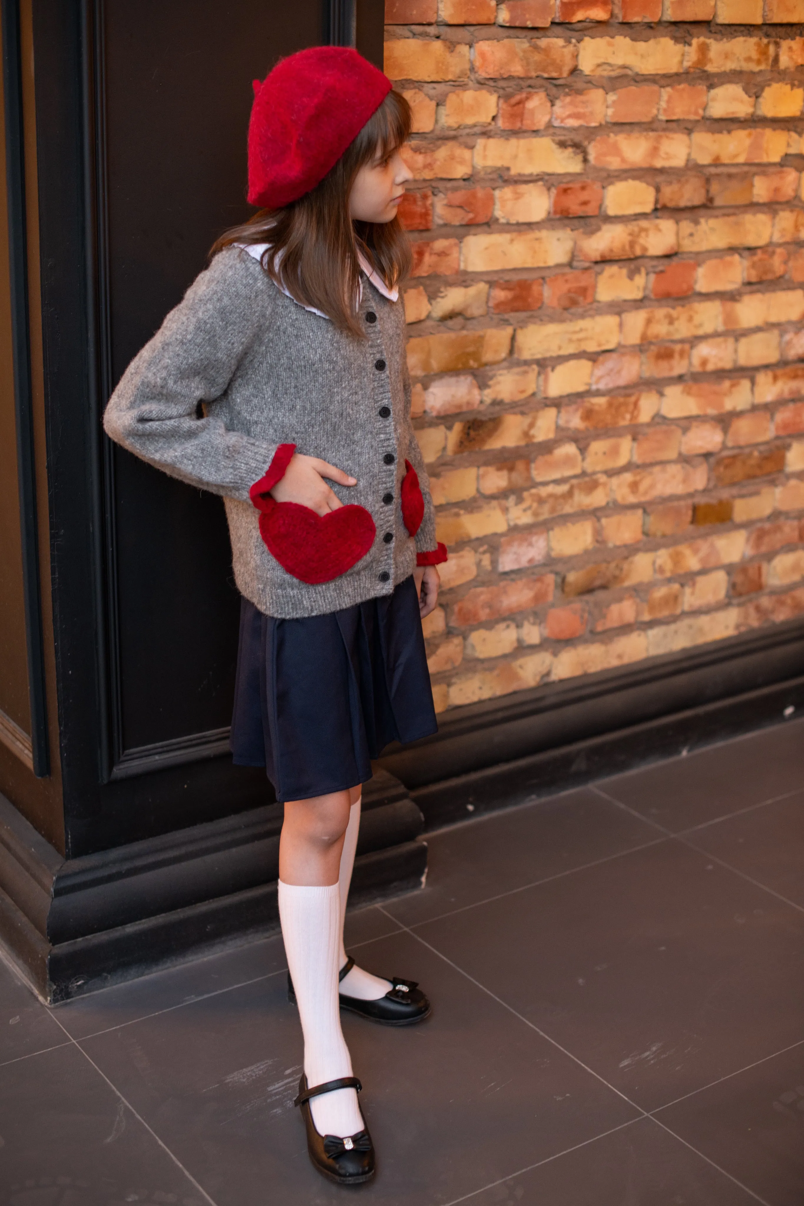 Sweet Heart cardigan | Red