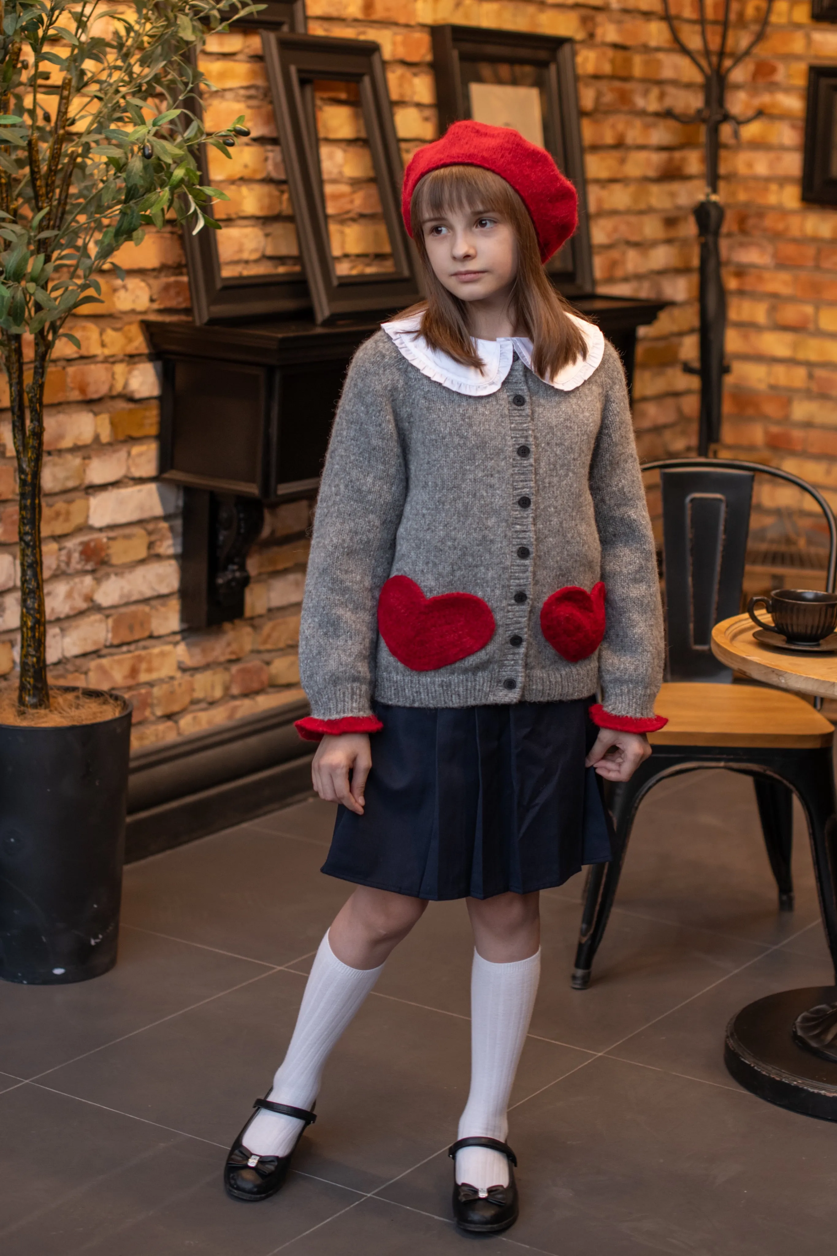 Sweet Heart cardigan | Red