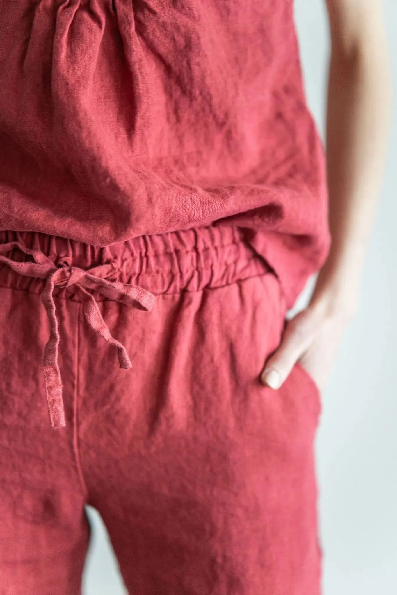 Tapered Linen Pants Comfort