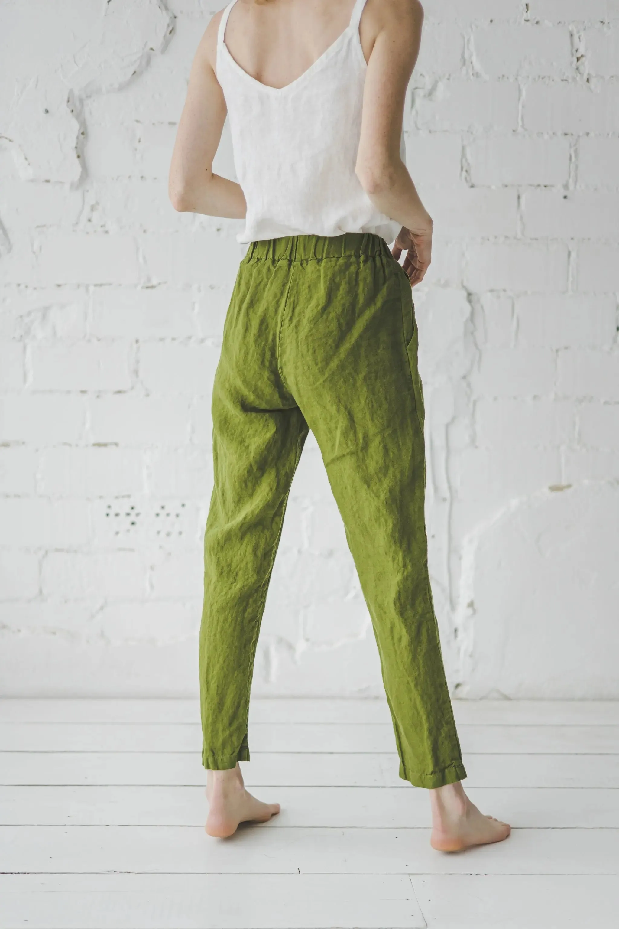 Tapered Linen Pants