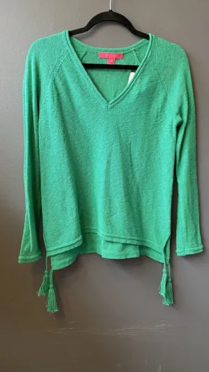 Tassel Hem V neck Sweater