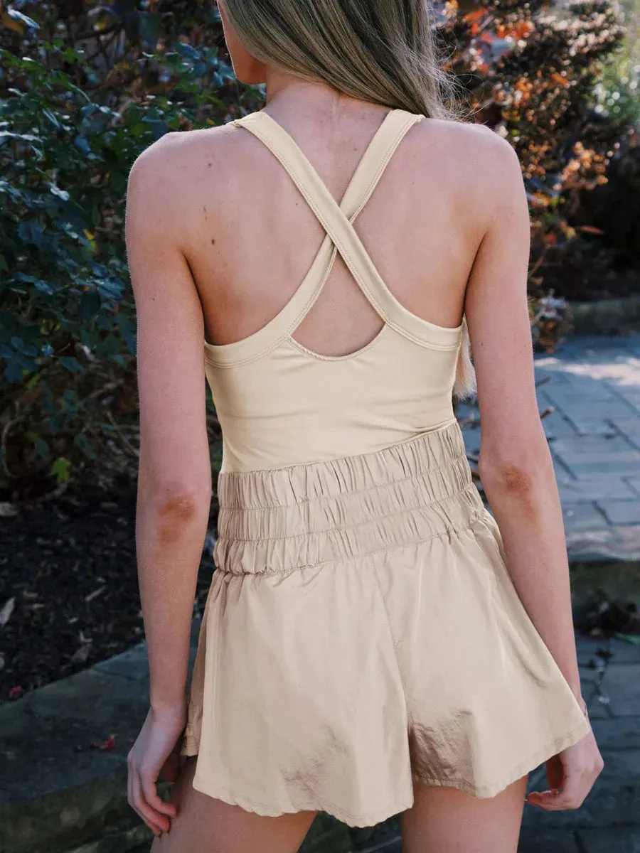 Tennis Dress Skorts Underneath Solid Color Sleeveless Athletic Dresses Workout Golf Dress Streetwear Y2k