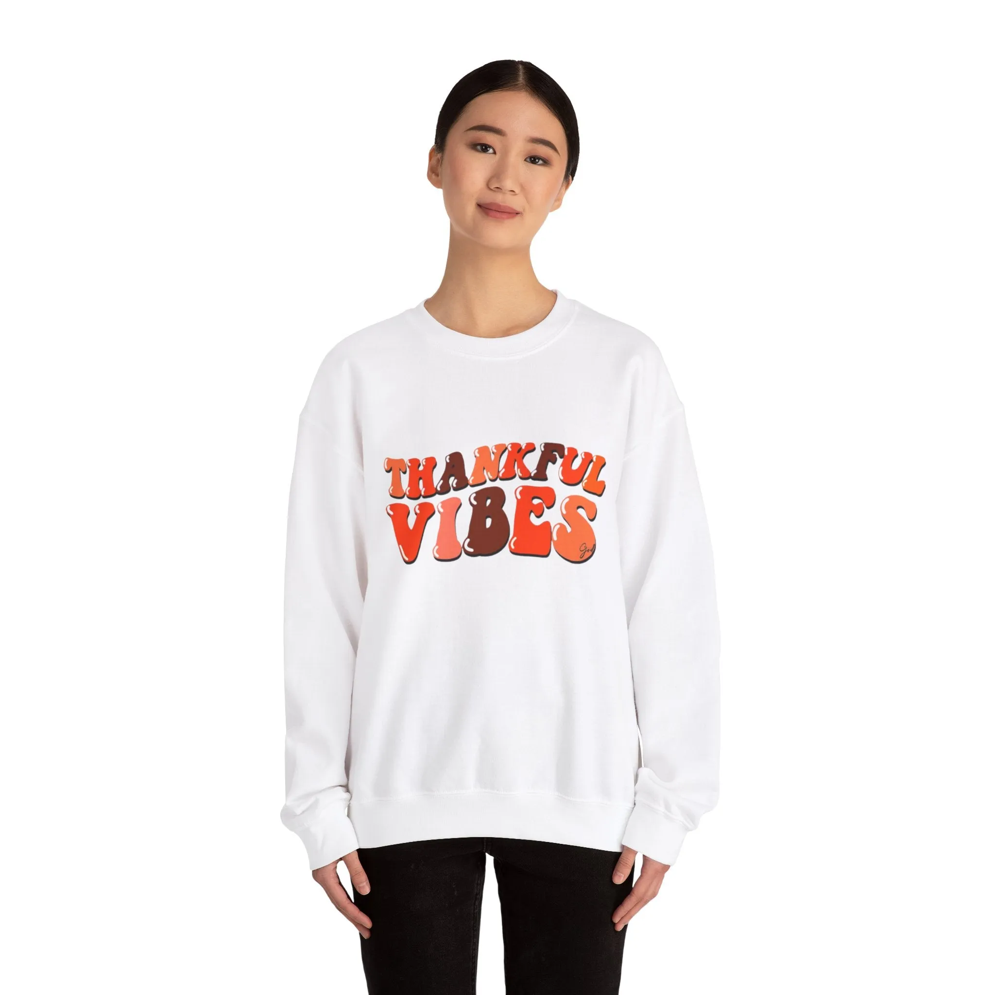 Thankful Vibes Heavy Blend™ Crewneck Sweatshirt