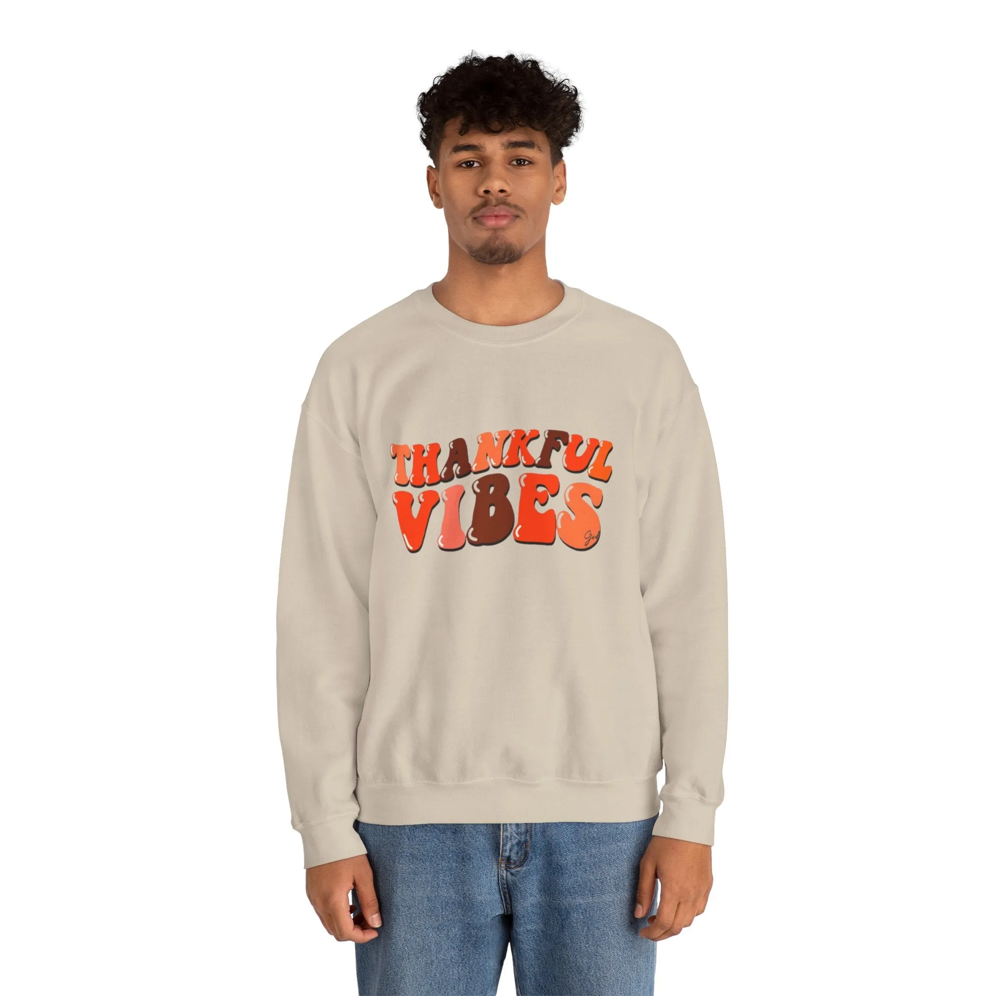 Thankful Vibes Heavy Blend™ Crewneck Sweatshirt