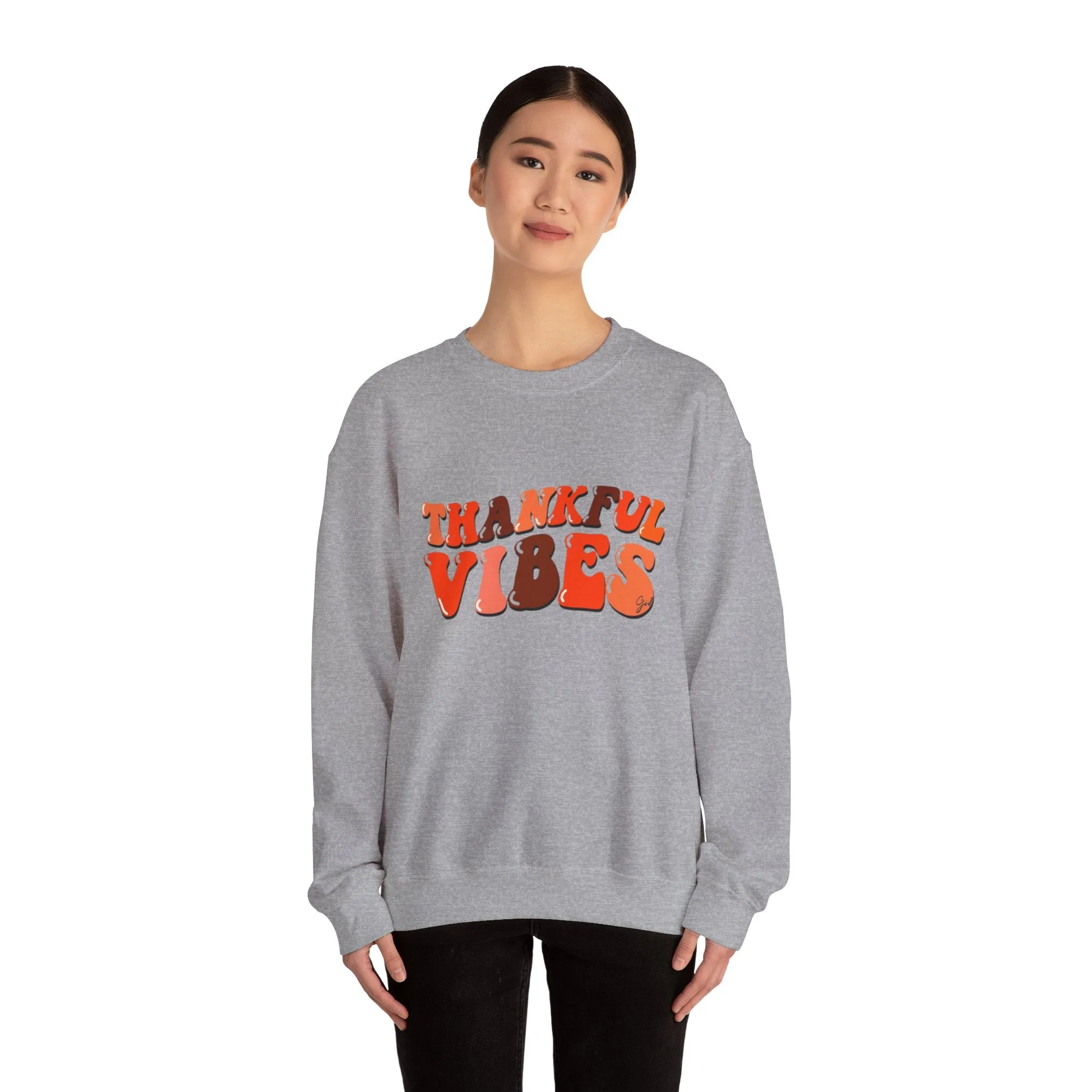 Thankful Vibes Heavy Blend™ Crewneck Sweatshirt