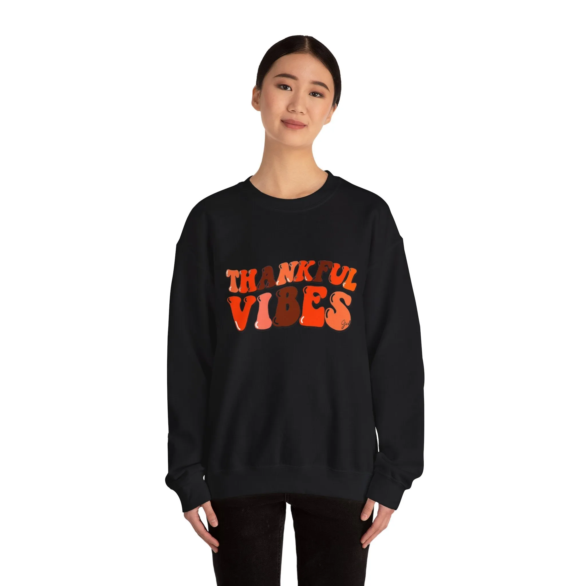 Thankful Vibes Heavy Blend™ Crewneck Sweatshirt