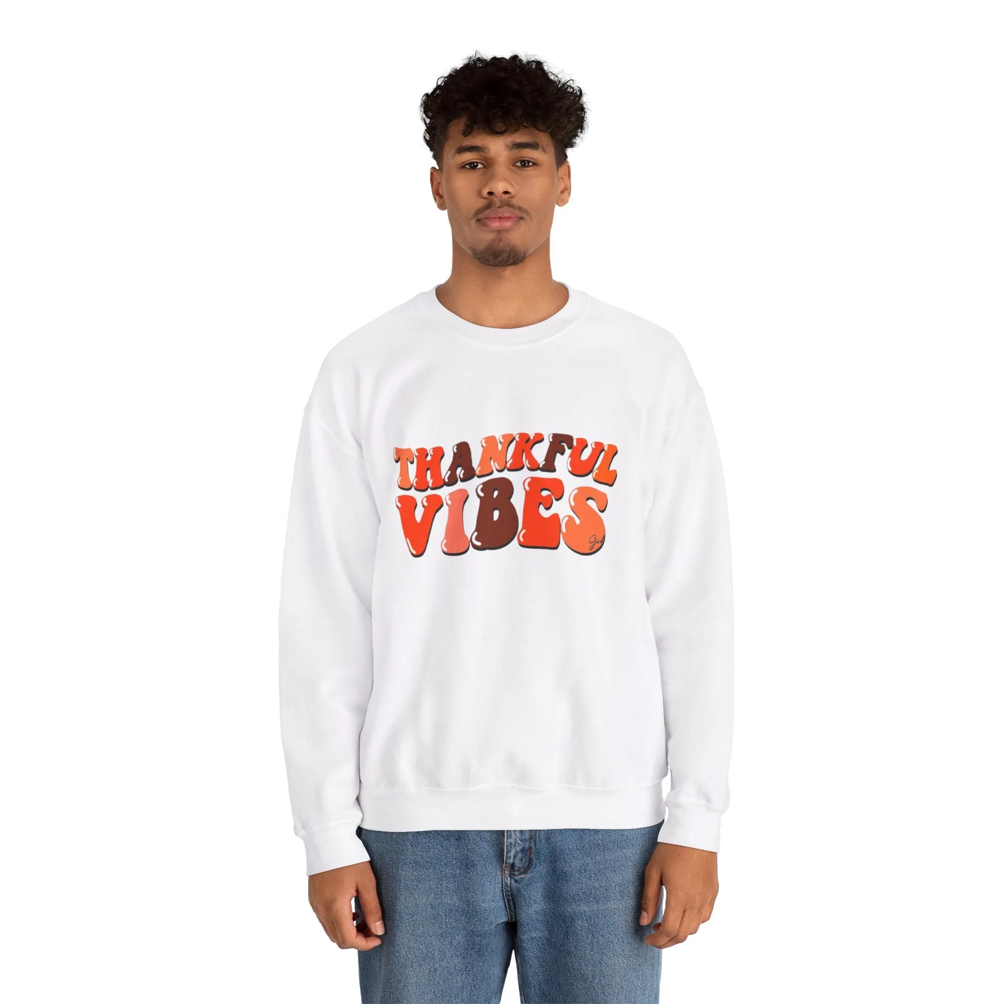 Thankful Vibes Heavy Blend™ Crewneck Sweatshirt