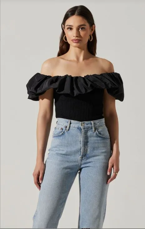 The Celeste Off-Shoulder Ruffle Top