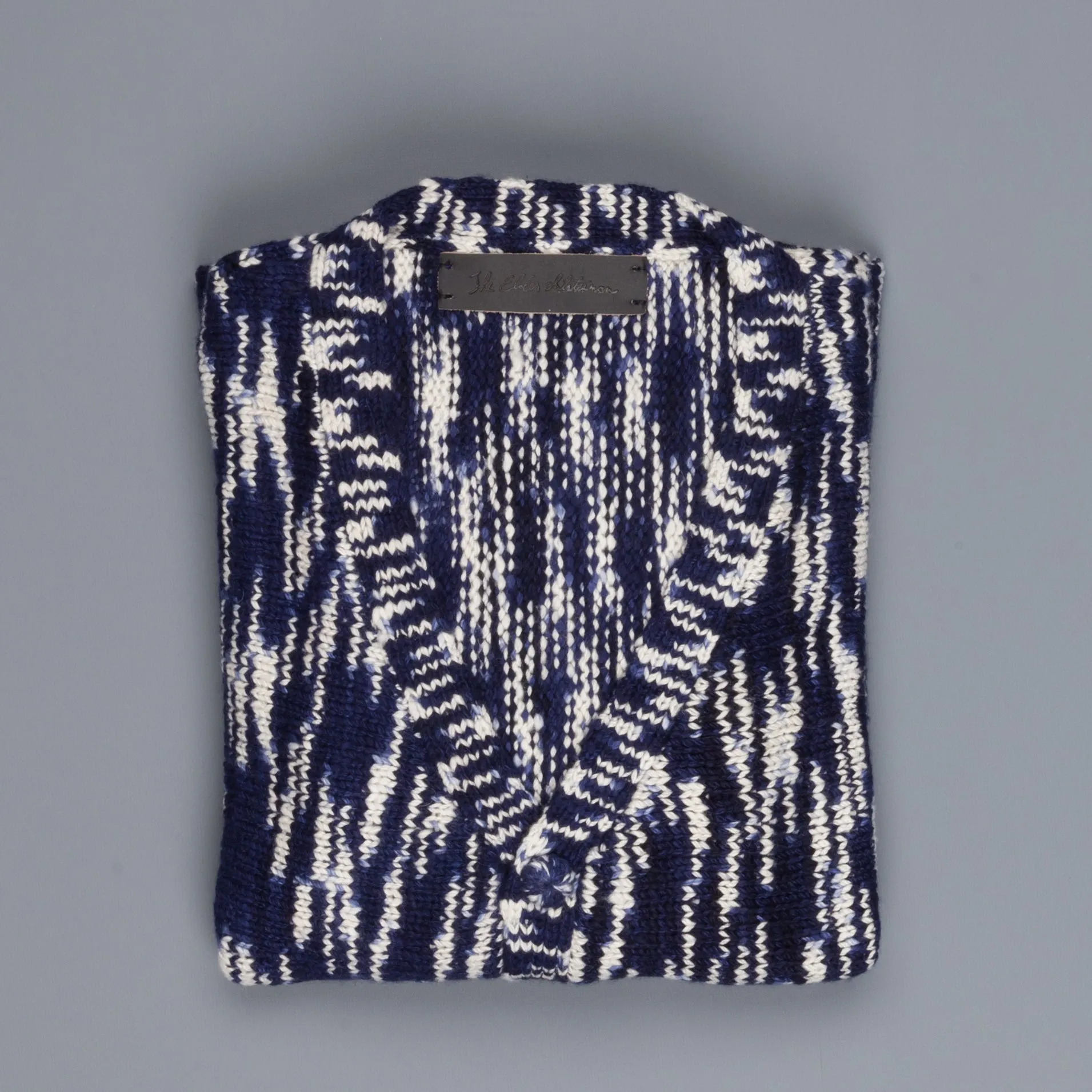 The Elder Statesman 100% Cashmere Rolo Cardigan G Blues