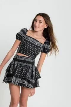The Noa Double Tie Front Top