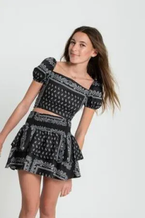 The Noa Double Tie Front Top