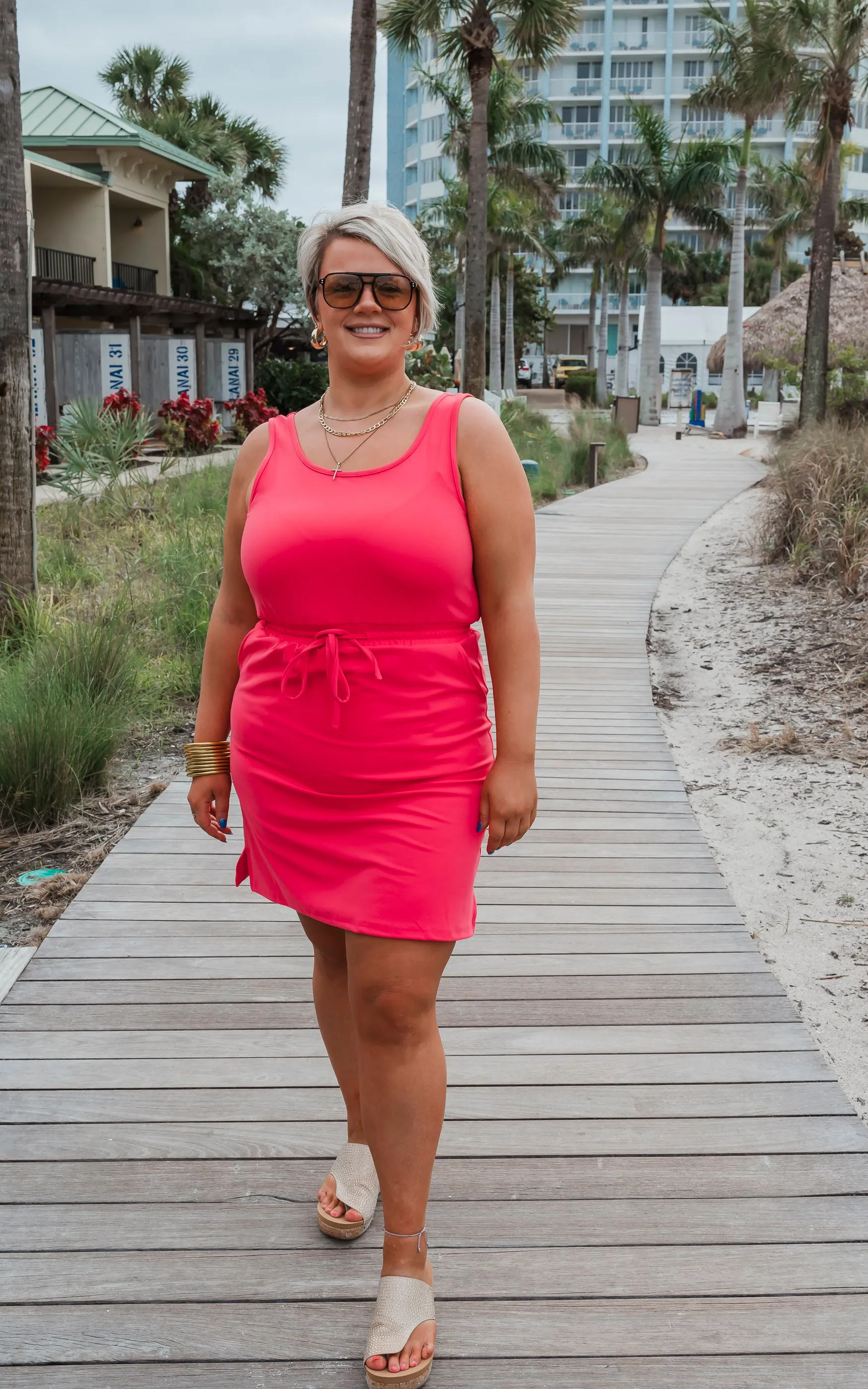 The Sophia Coral Everyday Tank Dress by Salty Wave *DEAL-FINAL SALE