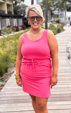 The Sophia Coral Everyday Tank Dress by Salty Wave *DEAL-FINAL SALE