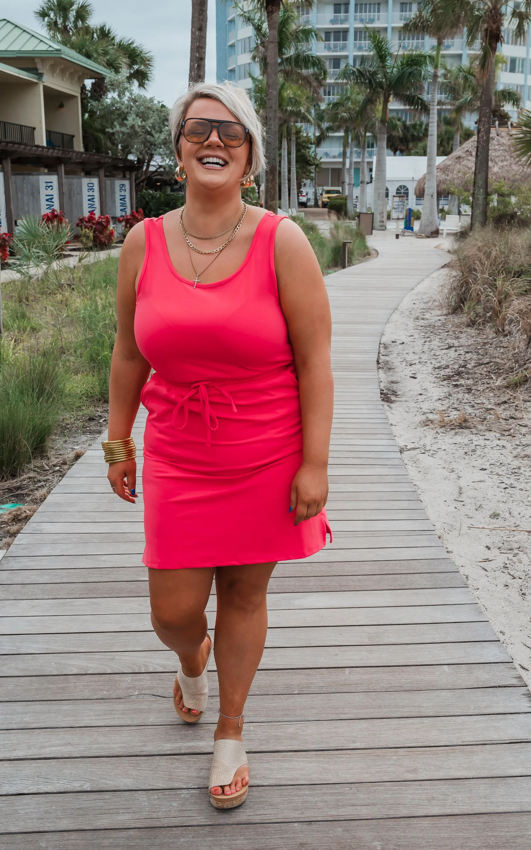 The Sophia Coral Everyday Tank Dress by Salty Wave *DEAL-FINAL SALE