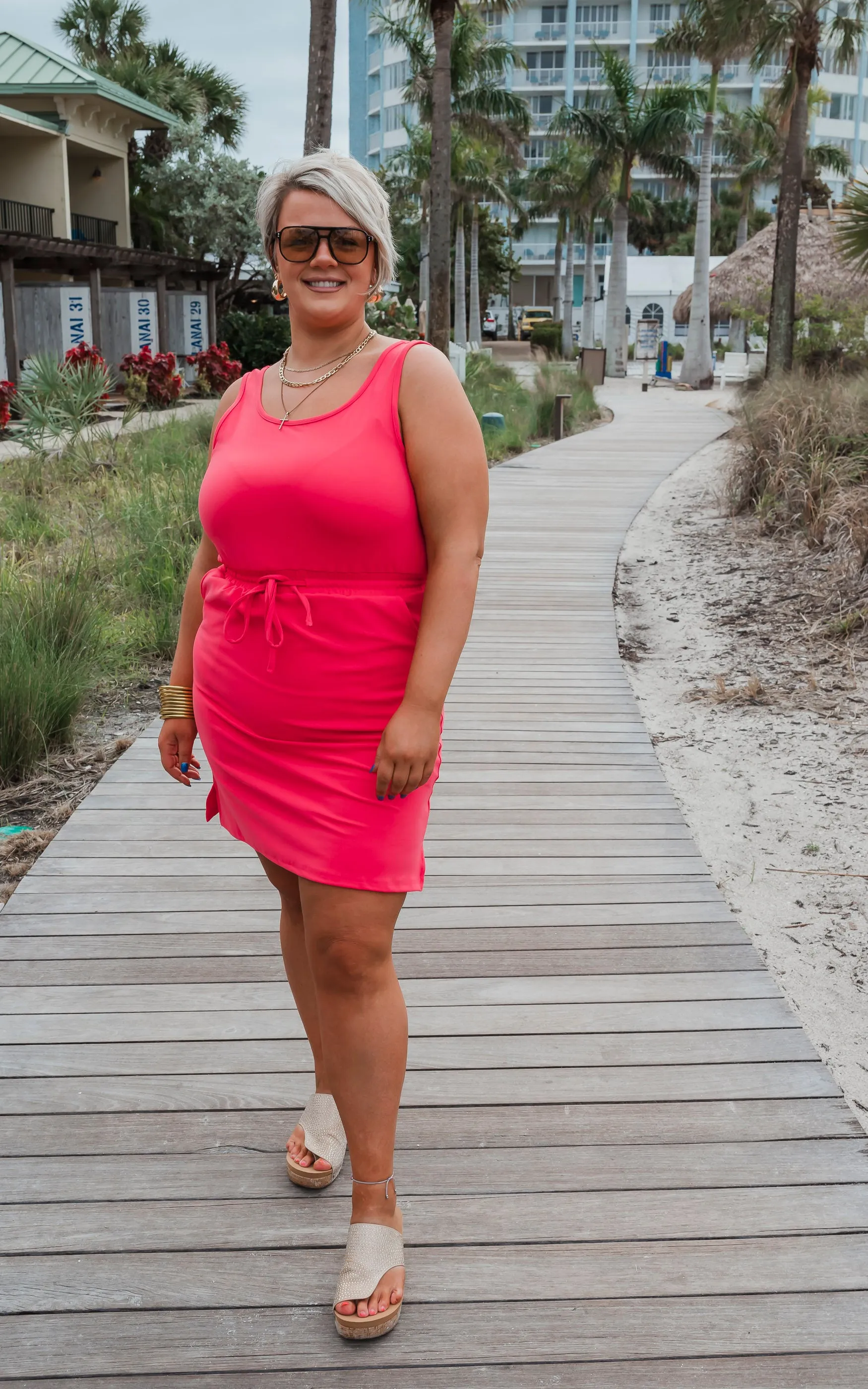 The Sophia Coral Everyday Tank Dress by Salty Wave *DEAL-FINAL SALE
