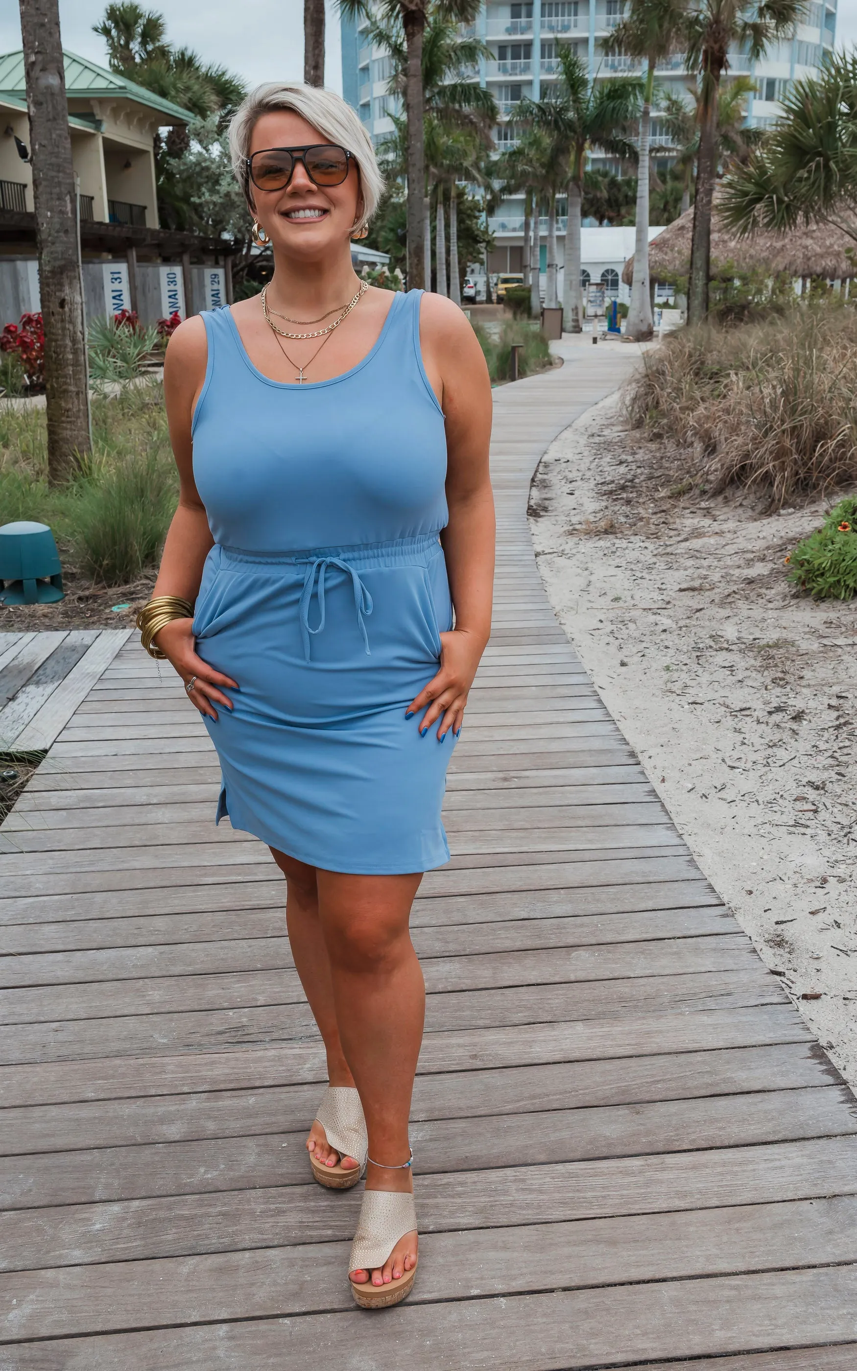 The Sophia Purple Blue Tank Dress by Salty Wave **DEAL-FINAL SALE