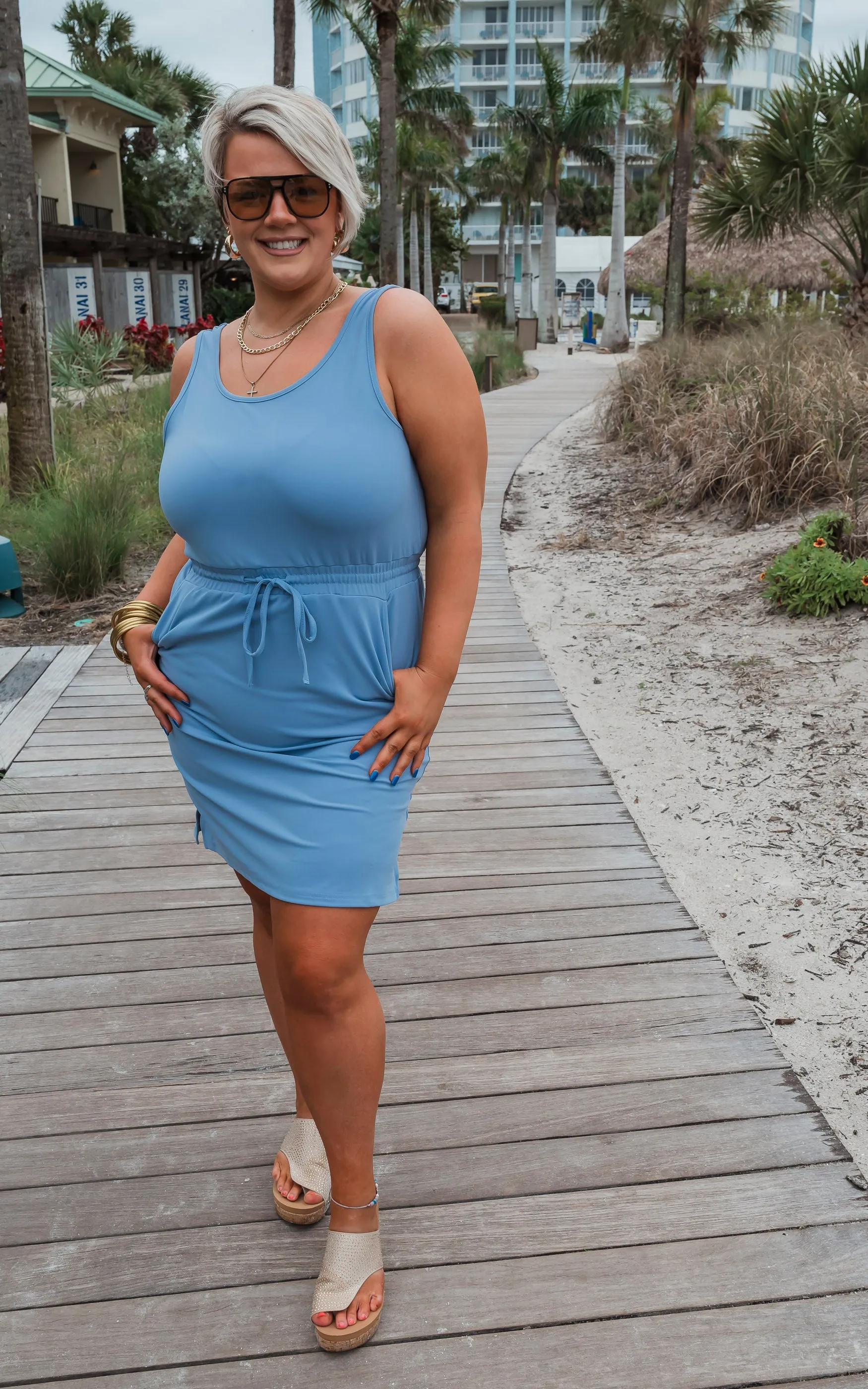 The Sophia Purple Blue Tank Dress by Salty Wave **DEAL-FINAL SALE