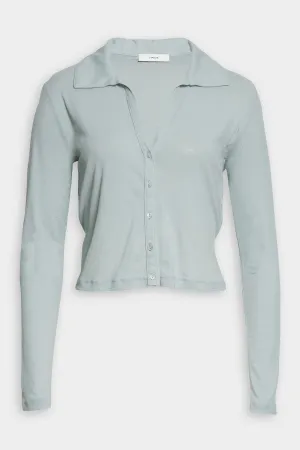 Tie Back Cardigan in Pale Bay