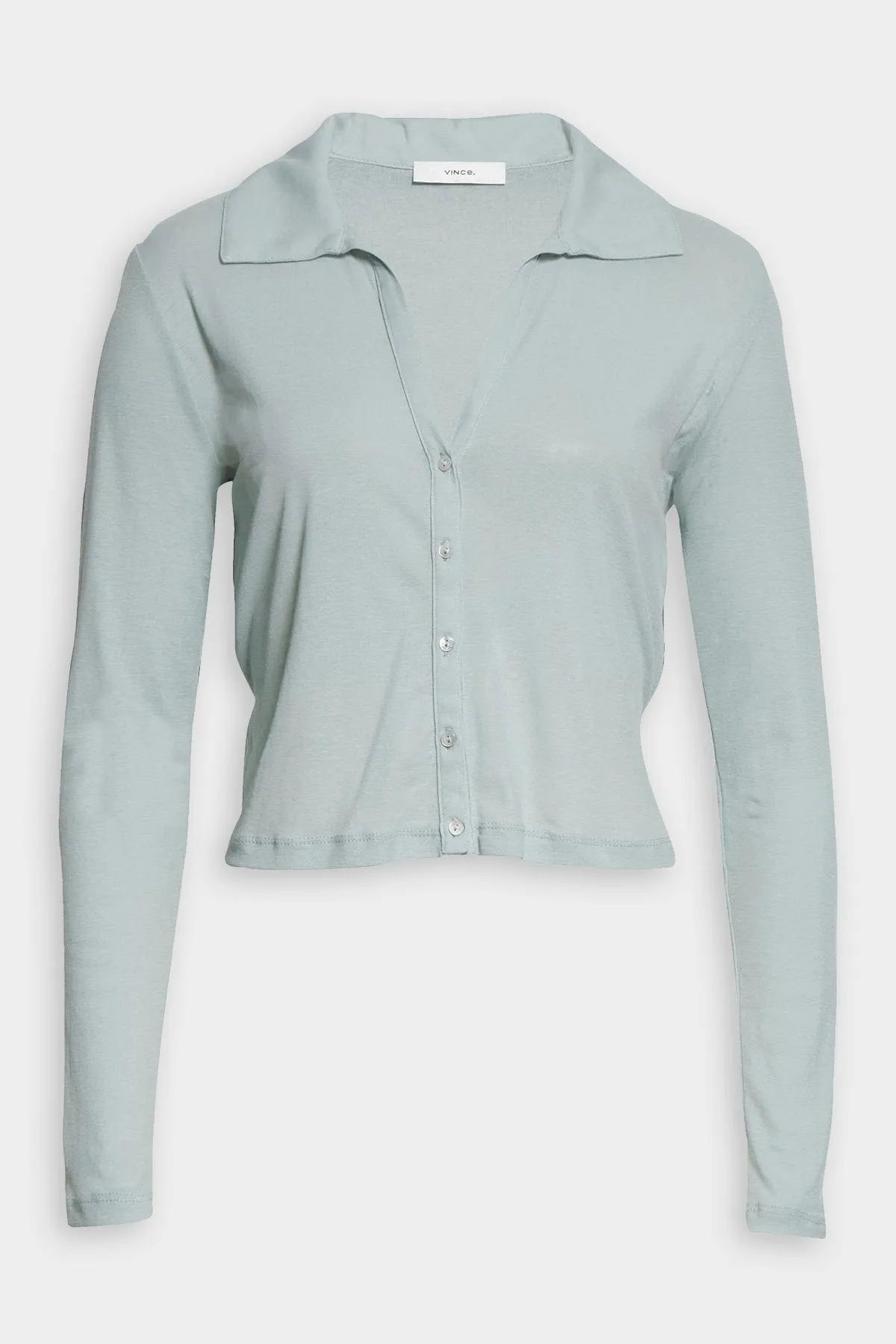 Tie Back Cardigan in Pale Bay