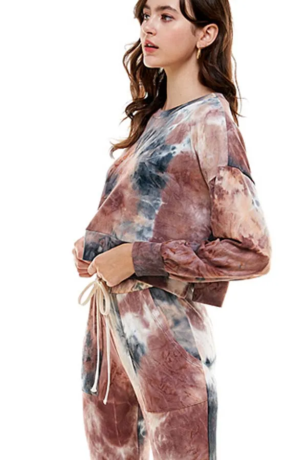 TIE DYE PRINT PERFECT BOXY FIT  (SET) 1034