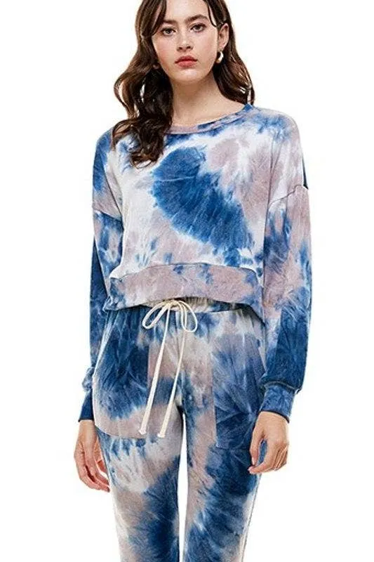 TIE DYE PRINT PERFECT BOXY FIT  (SET) 1034
