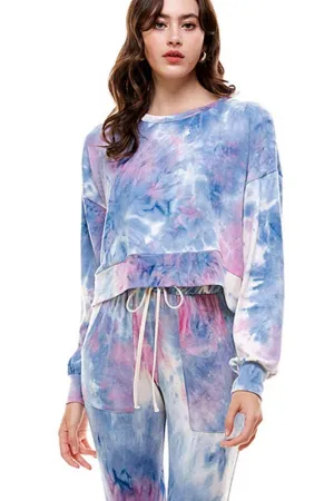 TIE DYE PRINT PERFECT BOXY FIT  (SET) 1034