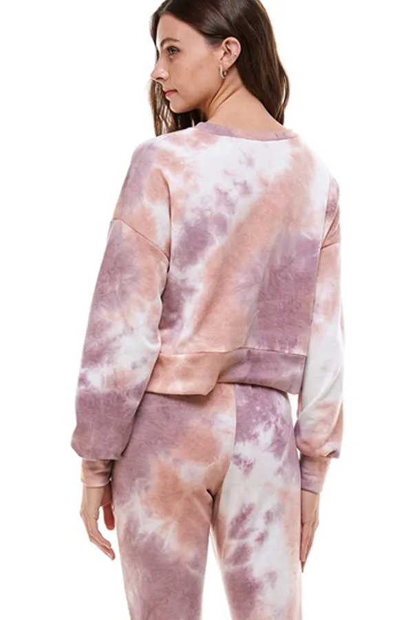 TIE DYE PRINT PERFECT BOXY FIT  (SET) 1034