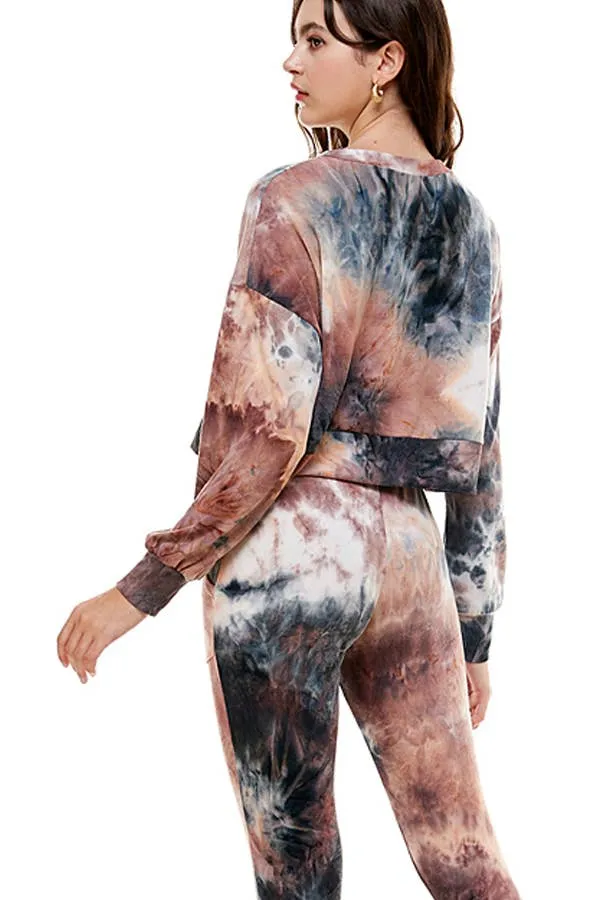 TIE DYE PRINT PERFECT BOXY FIT  (SET) 1034