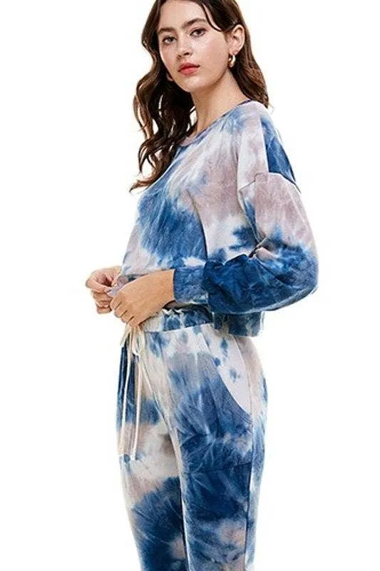 TIE DYE PRINT PERFECT BOXY FIT  (SET) 1034