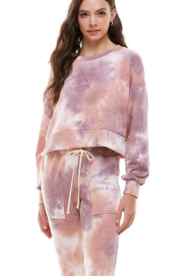 TIE DYE PRINT PERFECT BOXY FIT  (SET) 1034